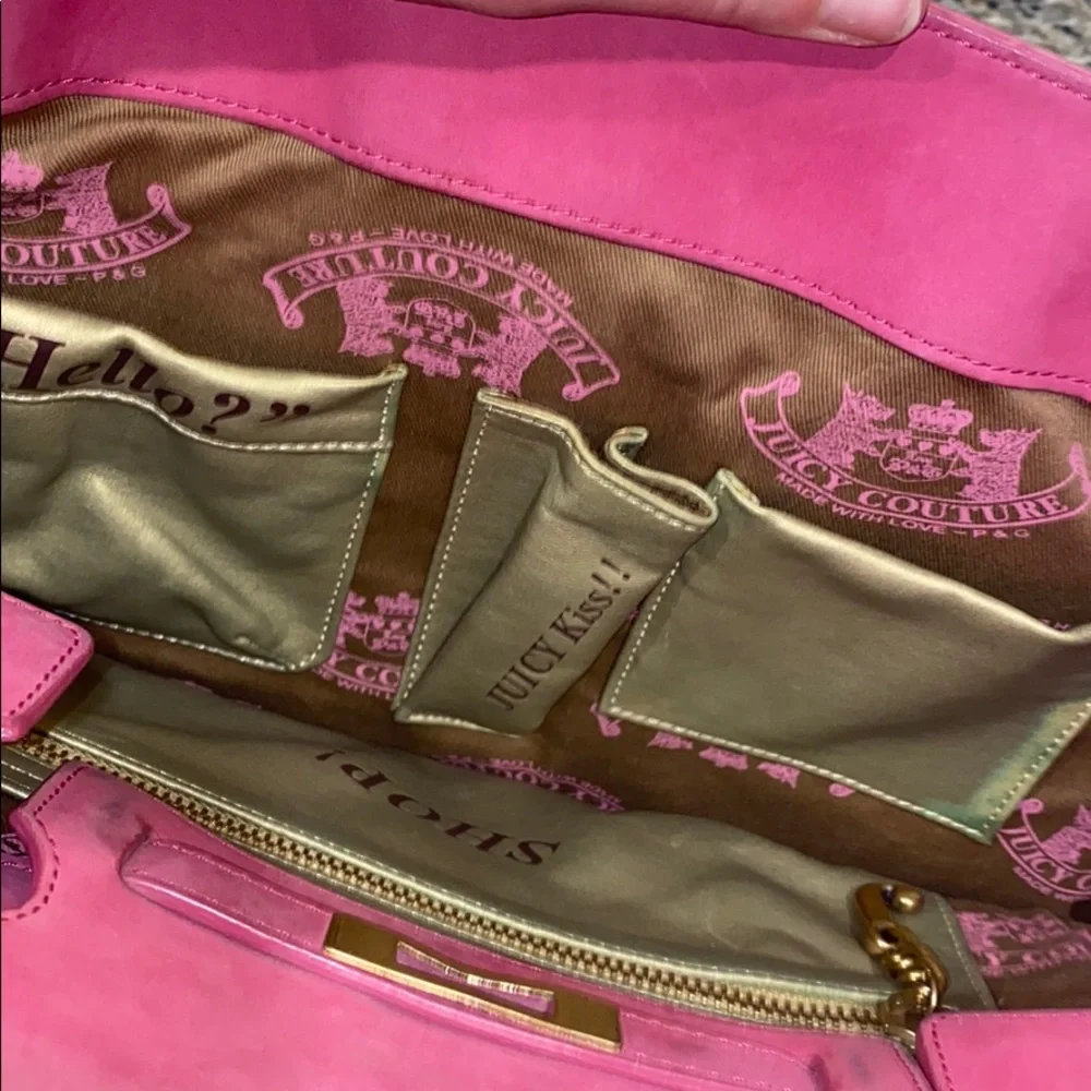 Juicy Couture Hot Pink Tote Bag with Gold Hardware - Picture 8 of 10